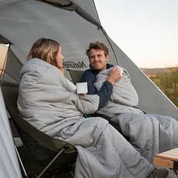 Спальник двомісний Naturehike (NH21MSD05) 15°C - з подушками - блакитний - мініатюра 8