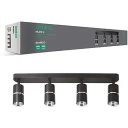 Светильник накладной Ardero ML312-4 MR16 GU10 поворотный черный черный+хром (80236)