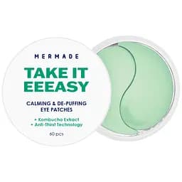 Патчі під очі Mermade Take It Eeeasy Calming & De-puffing Kombucha extract & Аnti-thirst technology тонізуючі гідрогелеві 60 шт. - мініатюра 2