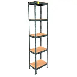 Металлический стеллаж Emby Light Series (размер 1800х450x300мм) 5 полок ДСП до 100кг Черный