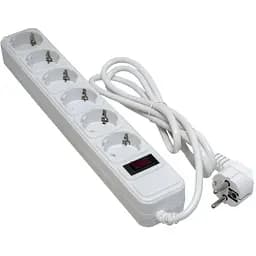 Мережевий фільтр живлення Patron 5m (SP-1065W), 6 розеток White (EXT-PN-SP-1065W)