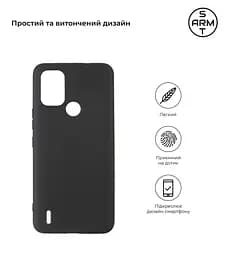 Чехол-накладка для смартфона Nokia C31, противоударный, силиконовый, термополиуретановый (ТПУ), с защитой камеры и корпуса, черный, защита всего корпуса, ArmorStandart (ARM64956) - мініатюра 2