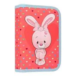 Школьный пенал твердый 1Вересня одинарный с двумя клапанами HP-04 Pretty, коралловый