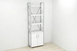 Етажерка 4/60 Ferrum-decor Серії Конект із тумбою 179x60x28 Сірий ДСП Білий (FRD-104498) - мініатюра 2