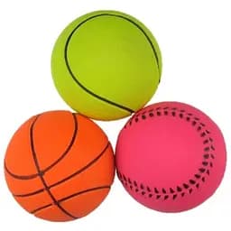 Игрушка для собак TatraPet Dental Fun мягкий резиновый мячик неоновый 7.2 см 