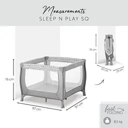 Дитячий манеж Hauck Sleep N Play SQ Nordic Grey (60649-0) - мініатюра 7