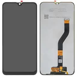 Дисплей для Samsung A115 Galaxy A11, M115 Galaxy M11, чорний, з рамкою, Оригінал (переклеєне скло)