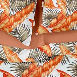 Комплект постільної білизни Cosas Orange palms CS3 Двоспальний теракотовий (PalmBeigeOrange_El160-Terrakot_180) - мініатюра 6