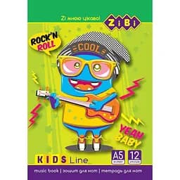 Нотний зошит ZiBi KIDS Line А5 12 аркушів 1 шт. (ZB.1095) - мініатюра 2