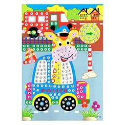 Детская мозаика по номерам "Жирафик" 13-127-1 разноцветные камешки