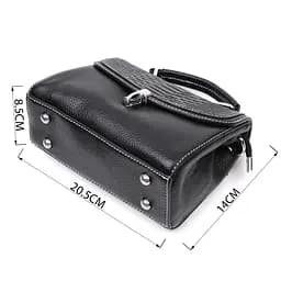Шкіряна сумка для жінок Vintage з клямкою 19х15х9 см sum0029039 - мініатюра 3