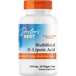 R-ліпоєва кислота Doctor's Best R-Lipoic Acid 200 мг 60 капсул