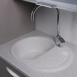 Кухонна мийка Fancy Marble Yuta білий 102060001 - мініатюра 2