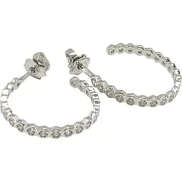 Срібні пуссети Qvaliz з фіанітами. 902-01211