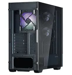 Корпус Zalman Z10 DS Black Mid Tower без БП для ATX / Micro ATX / Mini ITX 1xType-C / 2xUSB 3.0 макс. CPU - 173 мм / VGA - 395 мм 1x120 мм ARGB / 2x120 мм 15.6` LCD екран (1920x1080) бічна панель із загартованого скла - мініатюра 4