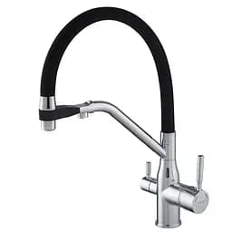 Змішувач для кухні Mixxus Premium Gravity 021 з гнучким виливом MI6977 Хром