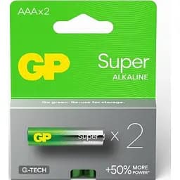 Батарейка GP AAA LR3 Super Alcaline х 2 (24A21-SB2 / 4891199218040) - мініатюра 2