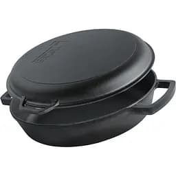 Сковорода Brizoll Monolith чугунная с крышкой-сковородкой 36х8 см (M3680U-2)