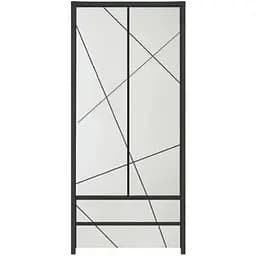 Шкаф двухдверный ВМК Каспиан МДФ SZF2D2S с ящиками Венге магия/Белый снег (GRB-1735)