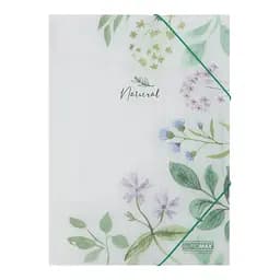 Папка на гумках, А4, матовий непрозорий пластик, Arabeski, блакитний