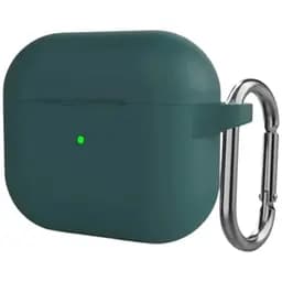 Чехол с карабином CasePro Protective Silicone Case для AirPods 3 Advanced Ash