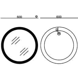 Дзеркало Mixxus Plain MC10-60 (годинник, LED-підсвічування, антизапотівання) MI6013 - мініатюра 5