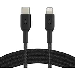 Кабель Belkin USB-C > Lightning заряджання/синхронізації 1м, 30Вт, Type-C, плетений, чорний teh0013639