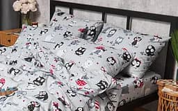 Набір наволочок Moon&Star Бязь Gold Люкс Owls Gray 60х60 см 2 шт - мініатюра 2