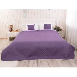 Покрывало Руно Violet Ромб, микрофибра, с ультрозвуковой стежкой, 212х150 см, фиолетовый (360.52У_Violet ромб)