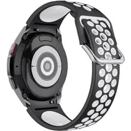 Перфорований ремінець для Samsung Galaxy Watch 5 Pro 45mm - чорно-білий ширина кріплення 20мм силікон Watchbands Uniq (WB00S4GALAXYUNIQ2-54522)