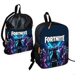 Школьный рюкзак детский Fortnite + Сумка для обуви спортивной формы рюкзак-мешок мальчику (01856)