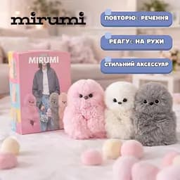 Інтерактивна м'яка іграшка брелок Mirumi Ленивец Пушистик повторюшка на акумуляторі Мірумі Рожевий - мініатюра 3