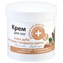 Крем для ног Домашний Доктор Конский Кора дуба и экстракт грецких орехов, 250 мл