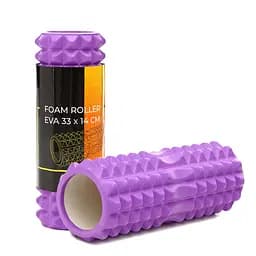 Массажный ролик Cornix EVA 33 x 14 см (валик, роллер) XR-0328 Violet