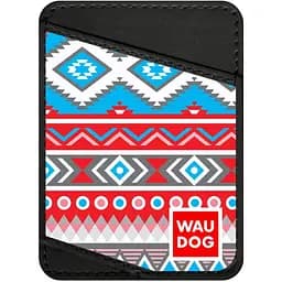 Холдер для карток Waudog Design Етно шкіра 9.5х7 см чорний