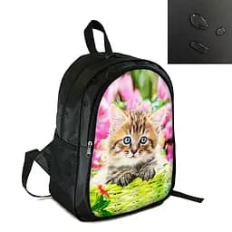 Рюкзак городской/школьный 38×28см с принтом с котом/котенком детский, подростковый, спортивный (4143)