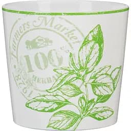 Кашпо для квітів Scheurich Herbs 14" біле з малюнком