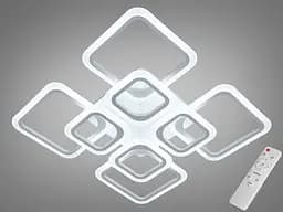 Белая светодиодная смарт люстра с пультом, димером, 135Вт, белая