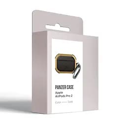 Чохол для навушників Apple AirPods Pro 2 2022, золотий, Panzer, протиударний захисний кейс з TPU та полікарбонату, посилені стінки, захист від подряпин, пилу та ударів, легкий та компактний, з карабіном для кріплення, ArmorStandart (ARM82752) - мініатюра 2