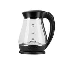 Електрочайник скляний Adler AD 1274 black 1,7 літр - мініатюра 2