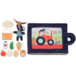 Развивающая мягкая книга Lilliputiens Осел Игнасий на ферме (83415)