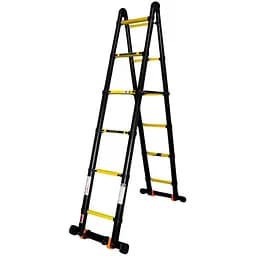 Драбина універсальна телескопічна GTM KME3050B 2x6 алюмінієва, 5000 мм (39421)