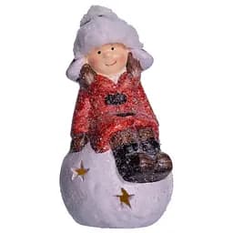 Новорічна декоративна фігурка Yiwu CR-5-19 з підсвічуванням 9.5 × 8 × 16 см 