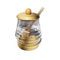 Банка для меду скляна Edenberg з кришкою та ложкою-дозатором 220 мл (EB-19781)