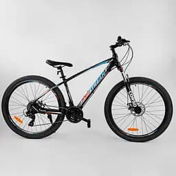 Велосипед спортивний corso «airstream» 27. 5"дюймів рама алюмінієва, shimano 21 швидкість, зібрань на 75% (31606)