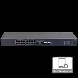 16-портовый управляемый PoE коммутатор DH-CS4218-16ET-135 с 16 портами POE 100Мбит + 2/UP-Link 1000Мбит + 2/SFP 1000Мбит, 135Вт, 440x220x44 мм