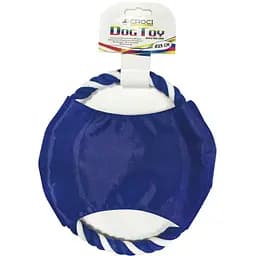 Игрушка для собак Croci Нейлоновый фрисби с канатом синяя 23 см