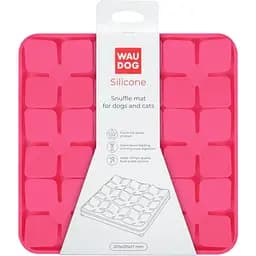 Миска-килимок для собак та котів Waudog Silicone для пошуку корму 205х205х17 мм рожевий - мініатюра 3