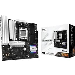 Материнська плата ASRock A620AM PRO RS (AM5/A620A, 4xDDR5, PCIex16, DP/HDMI, 2xSATA, 3xM.2, 2.5GLan, 8ch, mATX) - мініатюра 5
