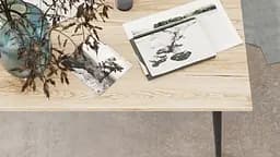 Стіл журнальний Монтана Ferrum-decor 45x100x50 Чорний метал ДСП Дуб Сан-Марино 16 мм (FRD-106716) - мініатюра 2